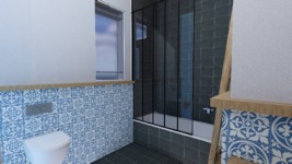 תוספת דירה בגג המבנה - אמבטיה כללית