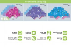 עיצוב מפה ואייקונים לספריה באוניברסיטת ת"א