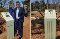 שלטי הנצחה למשפחת רמון. טכס חשיפה
